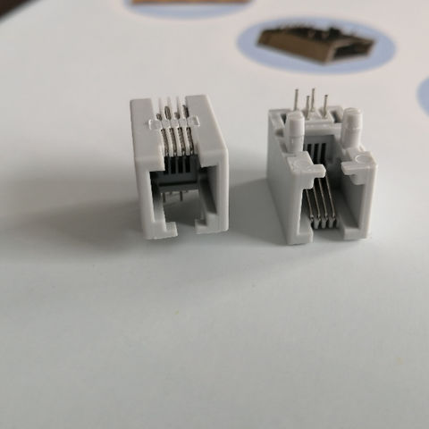 Mmj Rj11 Conector Side Entry Mj, 5501, H: 15mm 4p4c Connector Female Vertical Unshielded ...