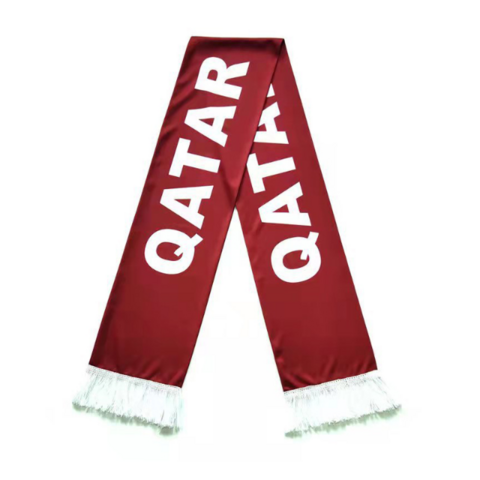 وصل حديثًا لعام 2022: أوشحة كأس العالم في قطر، وشاح مشجع كرة القدم محبوك بشعار for sale at factory direct price