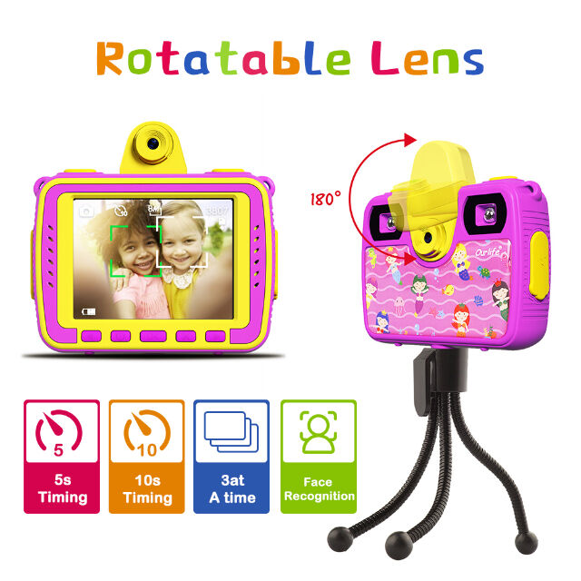 Kamera Aksi Digital DV HD 1080P Anak, Kamera Bawah Air, Mainan Hadiah untuk Anak Perempuan
