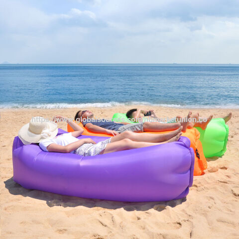 Tumbona Hinchable Portátil Sofá Cama de Aire Perezoso Silla Playa Camping Jardín Casa Exterior Regalos Originales for sale at factory direct price