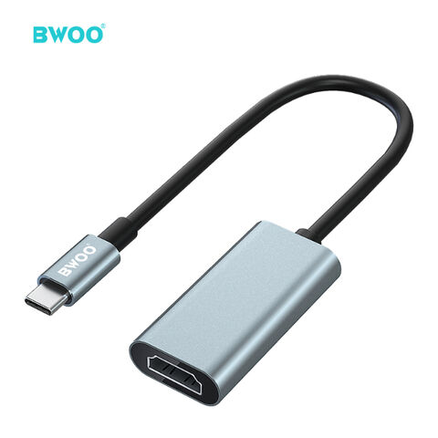 BWOO Hub USB-C de alta calidad, mini adaptador portátil USB-C 4K 60Hz de un solo puerto