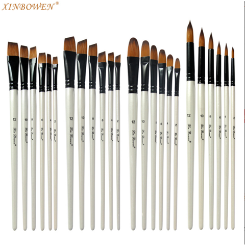 Buy Wholesale China Gouache Oil Brush Set Of 6 Nylon Wool Stick Brush ...