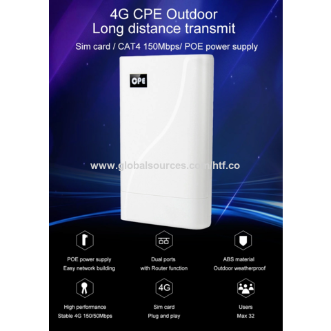 Buy Wholesale China Outdoor Waterproof Ip65 4g Wifi Router With Sim ...