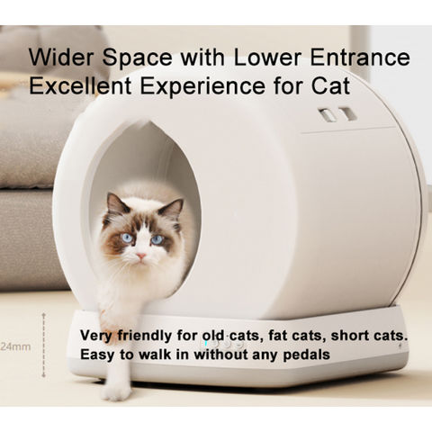 Anti-splash Semi-enclosed Kitten Litter Box Big Space Toilet