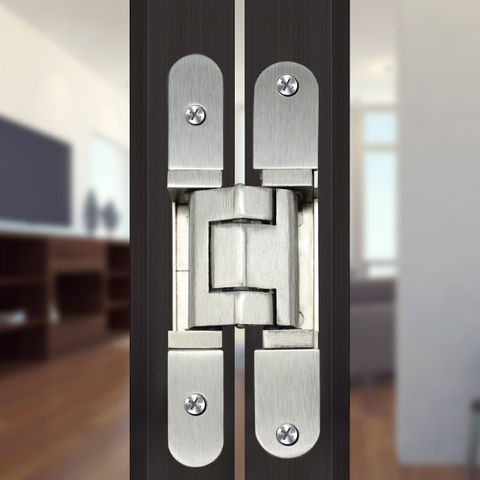 Buy Wholesale China Brushed Nickel Narrow Frame 3d Adjustable Concealed  Door Hinge & Door Hinge at USD 10.35