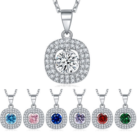 Conjunto de Joias em Prata de Lei S925 com Zircão, Rubi, Brincos, Colar, Anel de Diamante Rosa for sale at factory direct price