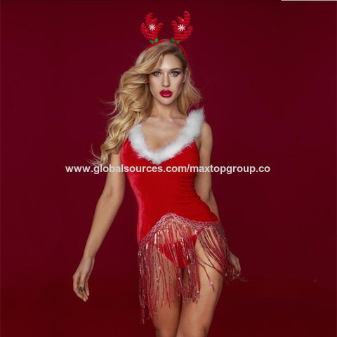 Buy Wholesale China Christmas Underwear Red Sexy Bra And Panties Lingerie  Set Lace Mini Skirt For Christmas Dress & Bunny Bodysuit Cosplay Costume at  USD 16.45