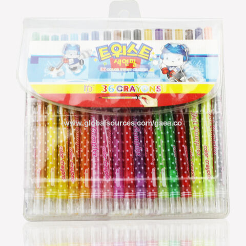 Crayons de couleur haute qualité à torsion 12 couleurs pour les