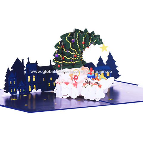 Compre Tarjeta De Navidad Logotipo Personalizado Luna Nochebuena 3d Pop Up  Tarjeta De Felicitación Impresión Gracias Tarjeta y Regalo De Tarjeta  Emergente Personalizado De Navidad de China por  USD | Global Sources