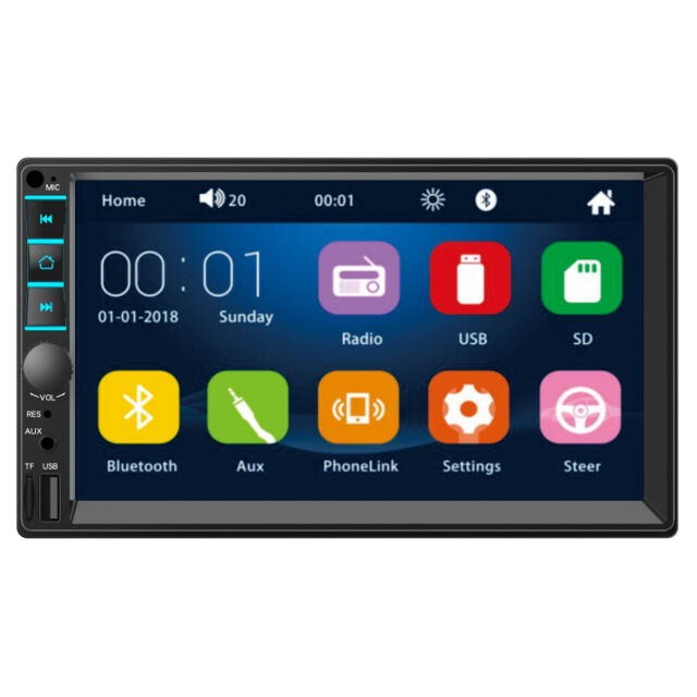 Lecteur MP5 universel pour voiture à écran tactile de 7 pouces, écran HD de 7 pouces pour véhicules, autoradio multimédia