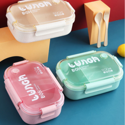 Marmita de Plástico com Capacidade de 1100ml, Estilo Bento para Almoço/Jantar, Ideal para Crianças e Adultos for sale at factory direct price