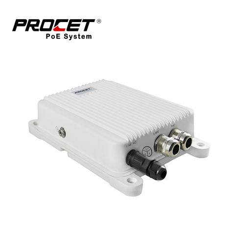 Injecteur POE 60W PROCET 55V 1.1A + SFP port perfect for IP cam