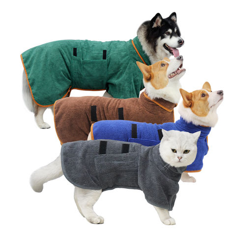 Fournitures pour animaux de compagnie, serviettes en microfibre pour animaux, peignoirs pour chiens, meilleures ventes