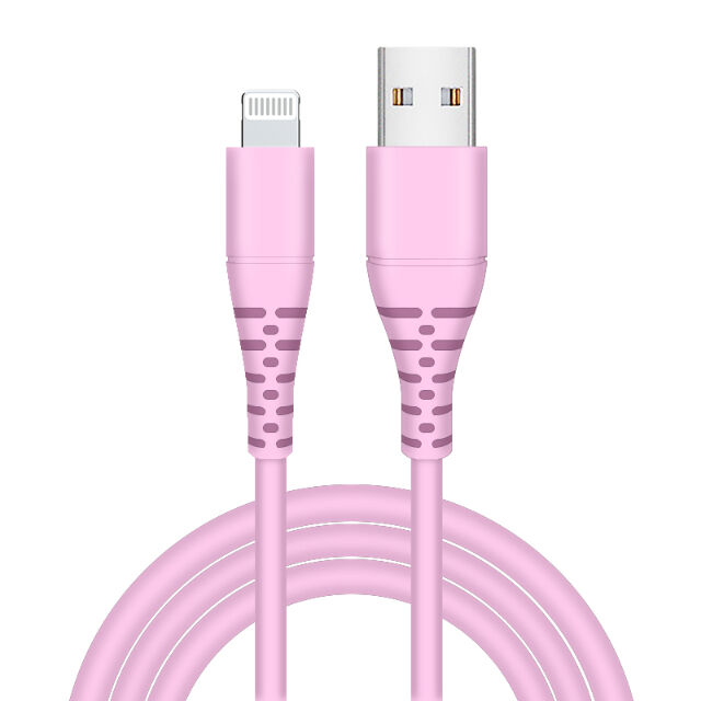 كابل USB وردي 1 متر لهاتف آيفون، للمزامنة والشحن