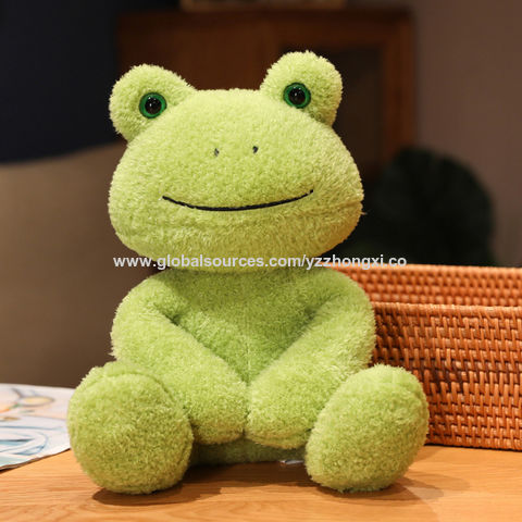 Bulk Buy China Wholesale Custom Cute Soft Sitting Green Frog Plush