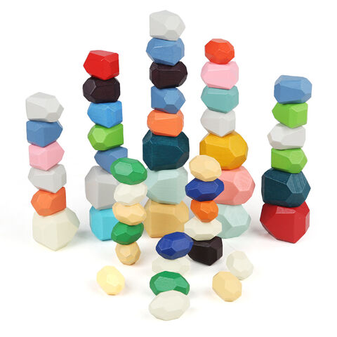 Buy China Wholesale Natural Wooden Toys Stacking Balancing Stones Rocks ...