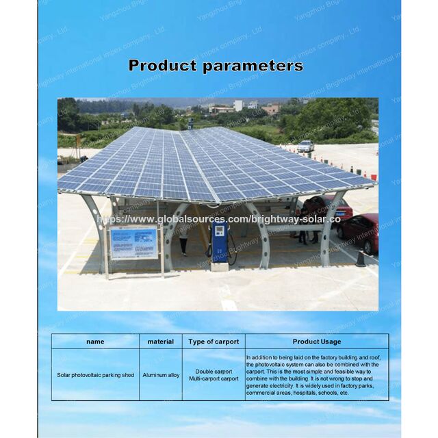 Ensemble complet d'abri de stationnement en alliage d'aluminium - Système d'installations et d'équipements for sale at factory direct price