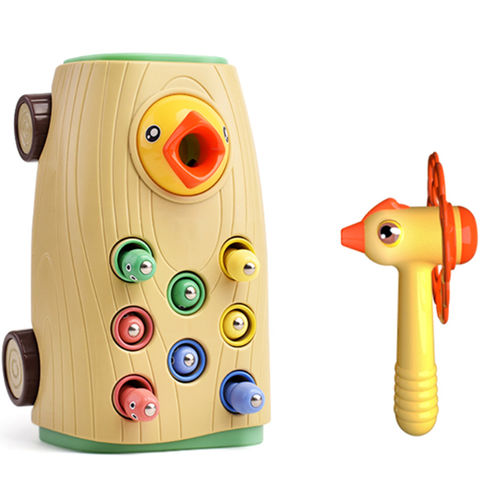 Toddler Hungry Woodpecker Montessori Toys Magnetic Game, Preschool