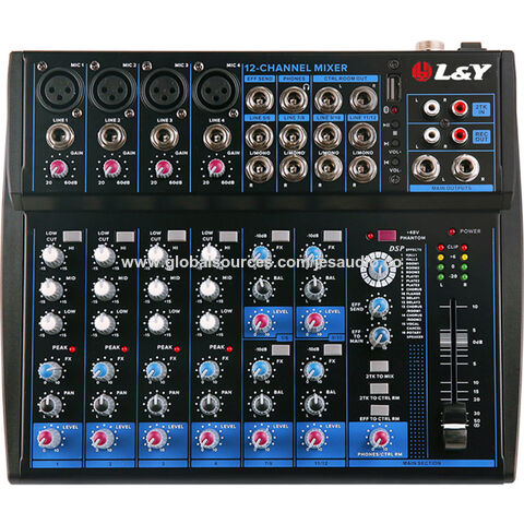 Table de Mixage 8 entrées Micro XLR avec USB - MX 12 USB 