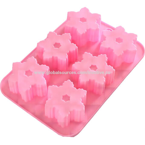 6 Grids Rectangle Silicone Soap Making Molds DIY Mold Cake Bakeware Mould  Tool