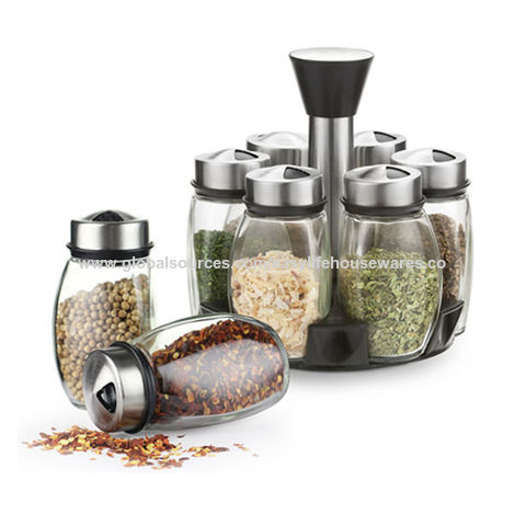 Buy Wholesale China Moistureproof Kitchen Spice Tool Glass Bottle Spices Jar  Seasoning Pot With Wooden Spoon Spice Rack & Spices Jar at USD 0.98