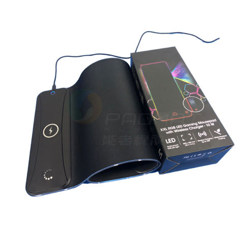 Tapis de souris gaming LED de haute qualité 10W/15W XXL RGB avec chargeur sans fil