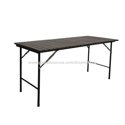 Buy Wholesale China Folding Table Durable Outdoor Plastic Foldable Wood   Folding Table 