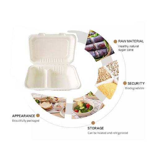 Buy Wholesale China Disposable Bagasse Boxes 6.5x6.5 Inch Europe