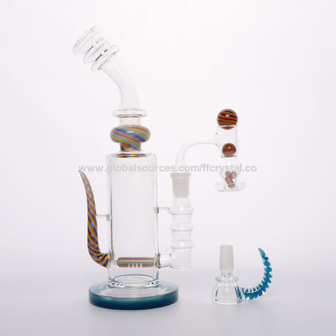 Wholesale Exquisite 26cm Blue Color Glass Bong Gift Box Set/smoking ...