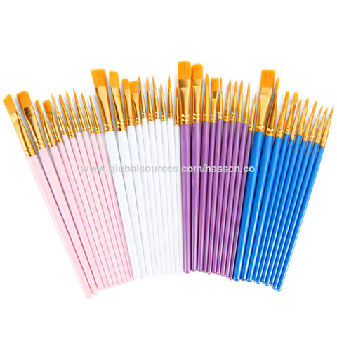 Buy Wholesale China 10pcs Artist Acrylic Paint Brushes Set, Round ...