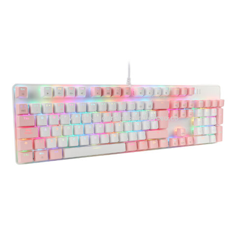 KEYCEO Teclado Mecánico Gaming RGB con Iluminación LED a Color, Edición de Teclas Completas, Cableado, OEM para Ordenador for sale at factory direct price