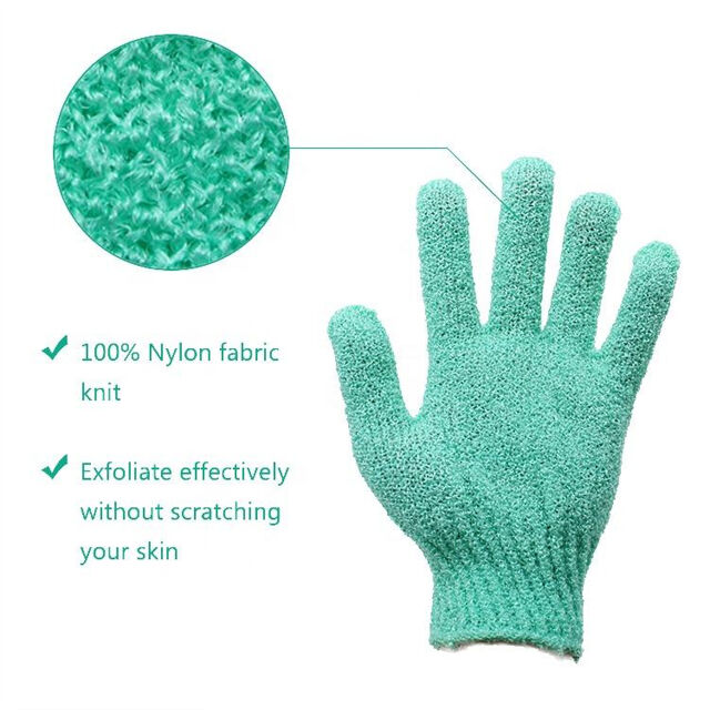Nylon Fünf-Finger-Handschuh Massage Peelinghandschuh zur Entfernung abgestorbener Haut Körperpeeling Duschhandschuh for sale at factory direct price