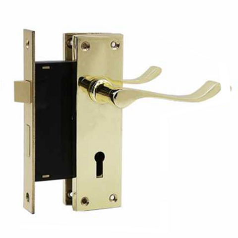 Paquete de 2 cerraduras de puerta de entrada con llave, manija de puerta de  entrada con llaves para puertas exteriores/interiores, reversible para