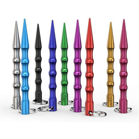 Chaveiro de autodefesa para mulheres, bastão de segurança criativo, caneta tática de alumínio, chaveiro de segurança portátil for sale at factory direct price