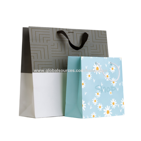 Dot Printed Eco Friendly Paper Bags With Customize Size Logo Printing ...