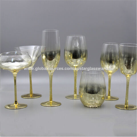 European Style Cocktail Glass Bar Cup Carved Wide Mouth Champagne