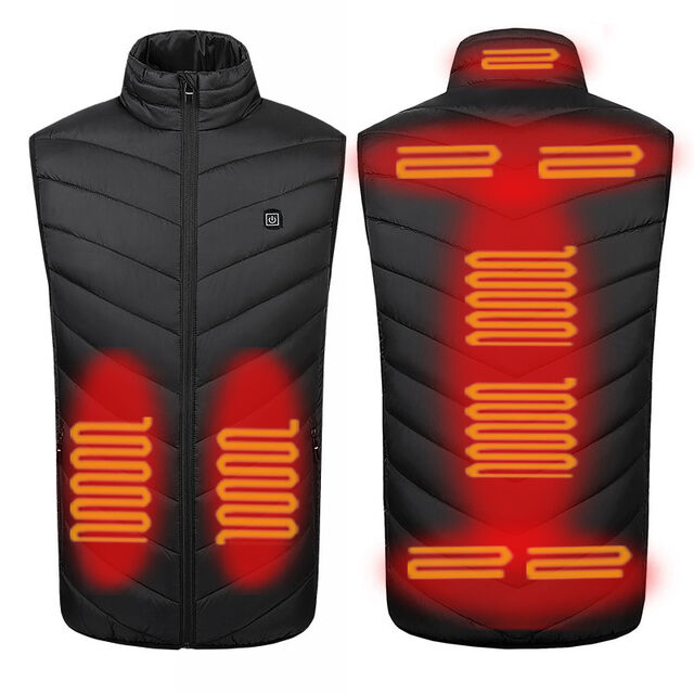 Chaleco Calefactable Para Caza Y Pesca - Camuflaje, 5 Zonas De Calor, 3 Niveles Ajustables, USB (batería No Incluida)