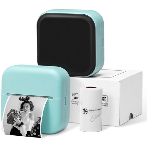M02X Imprimante Photo Bluetooth Mobile, Imprimante Thermique d'Étiquettes, Mini Imprimante Photo Portable