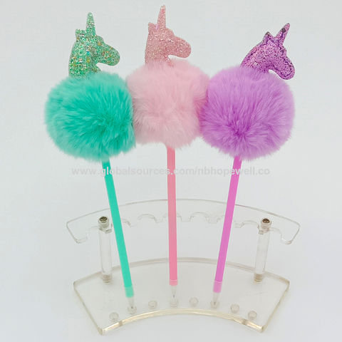 Buy Wholesale China Fancy Animal Pu Unicorn Header Pompom Ball Plush ...