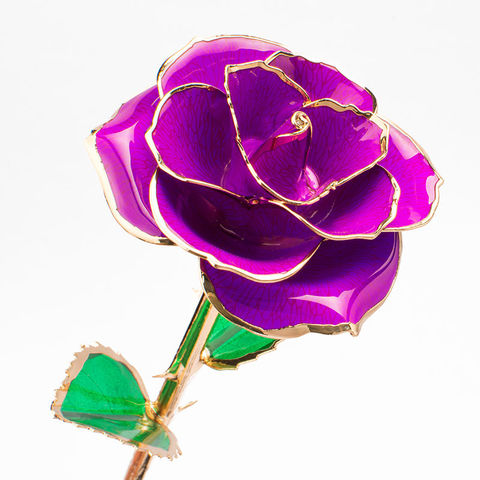 Buy Wholesale China 24k Gold Plated Rose True Flowers Gold Dipped Rose