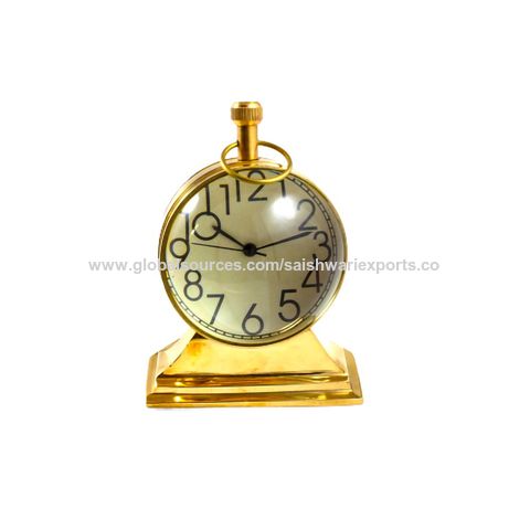 Buy Wholesale India Brass Nautical Analog Quartz Desk Table Ball Clock ...