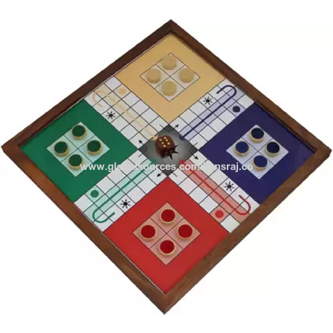 Tooky Toy Gioco In Legno 2 In 1: Scala E Serpenti + Ludo - Gioco Da Tavolo Educativo Per Bambini, Multicolore - TY848 - 5