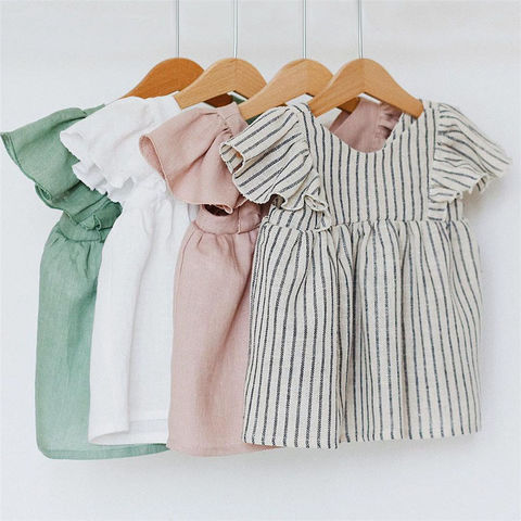 2021 Children Clothes Girls Dresses ,summer Linen Princess Kids Clothing  Outfits For Girl 5-14 Year - Explore China Wholesale Infant Newborn Short  Skirts+headband Set and Girl Dress Summer, Kids Clothing Outfits For