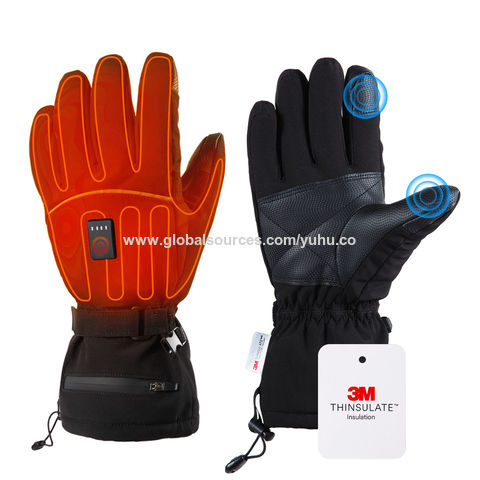 Gants chauffants électriques pour hommes et femmes, gant chauffant travail, gants chauffants rechargeable,pour le Sport