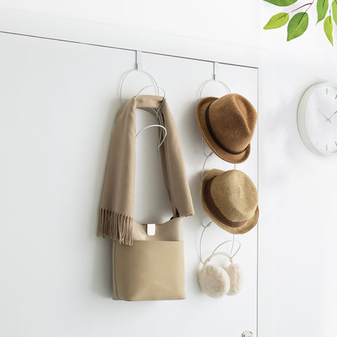 Porte-manteau de porte en métal réglable pour chapeaux et écharpes, Organisateur multifonctionnel à 4 couches pour manteaux et chapeaux for sale at factory direct price