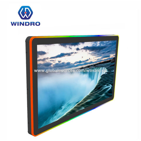 Monitor Gaming LED Halo Bezel 23.8 Inci dengan Panel LCD Murni 300 Cd/m2 untuk Gaming