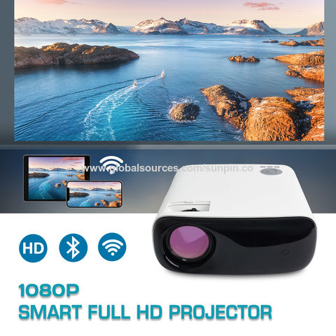 Projecteur Full HD 1080P, 4K, 7000 Lumens, Android, WiFi