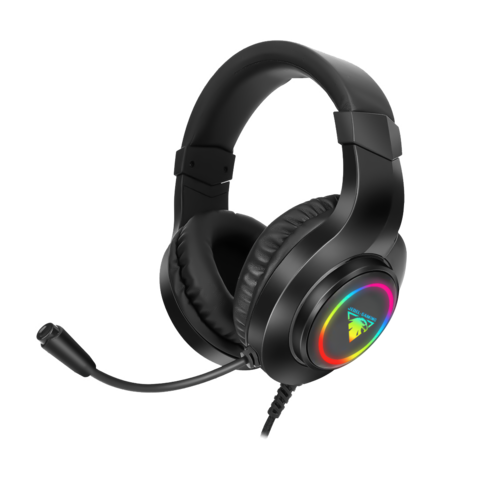 Jedel Casque Gamer Stereo LED RGB LIGHT avec Microphone Pour PC