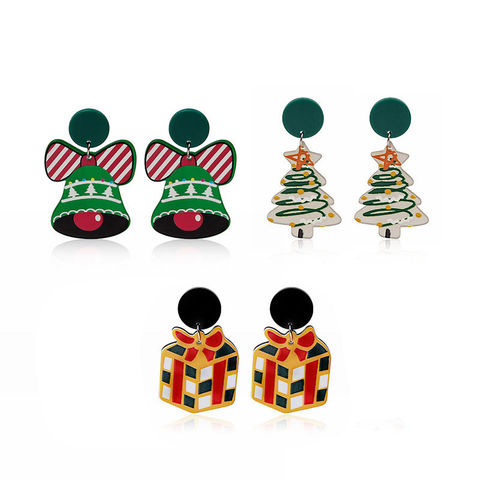 Unique Personality Acrylic Christmas Tree Truck Earrings Handmade Lightweight Creative Cartoon Christmas Tree Drop Dangle Earrings Jewelry For Women Festival Gifts{inchcolor Nameinch:inchchristmashatinch} P 235595496