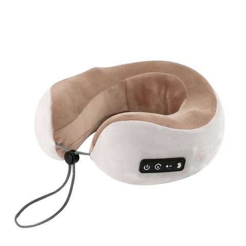 Almohada Viaje Inteligente Cuello Memory Foam Con Masajeador